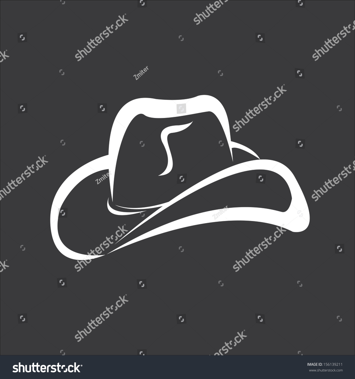 Vector Cowboy Hat Silhouette - 156139211 : Shutterstock