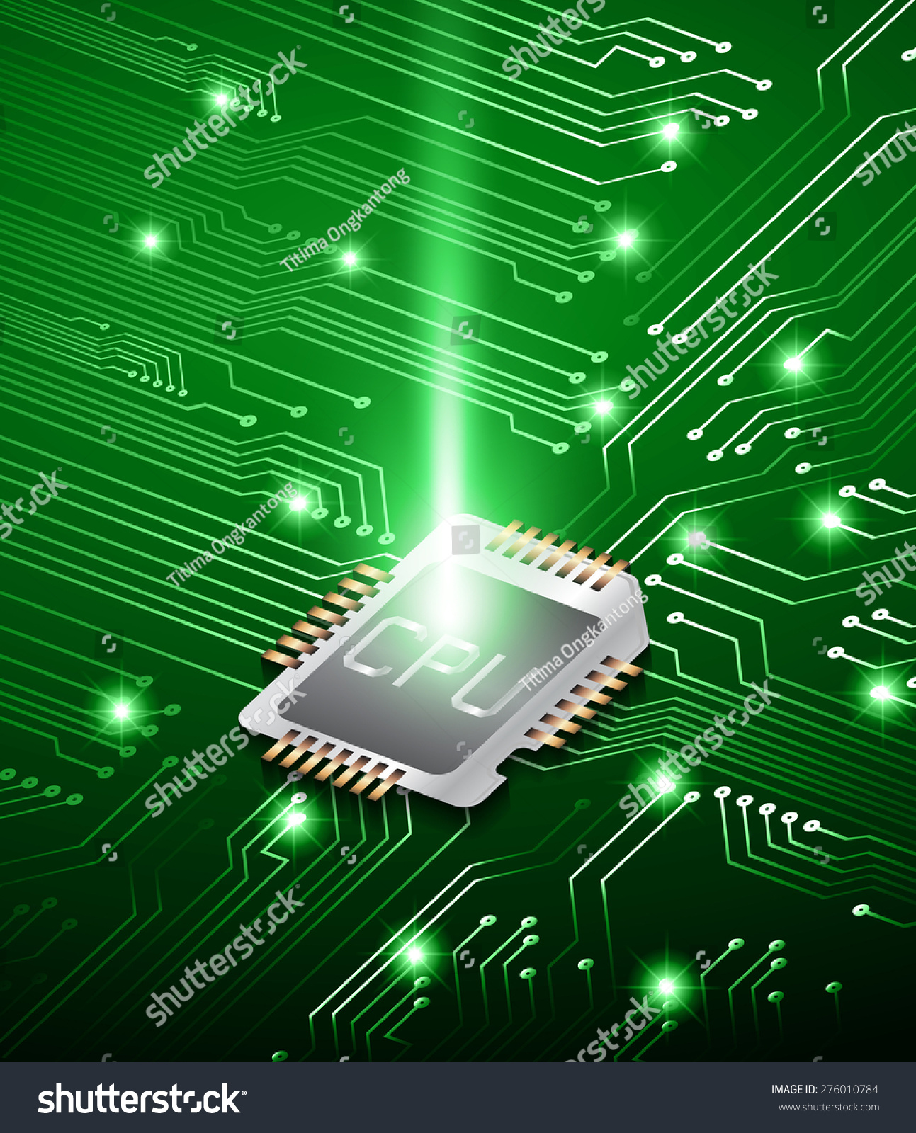 Vector Cpu Computer Technology Electronic Concept Stock Vector (Royalty ...