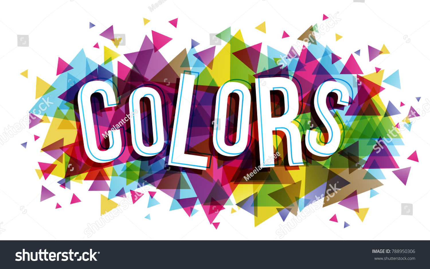 Vector Creative Illustration Colors Word Stock Vector Royalty Free