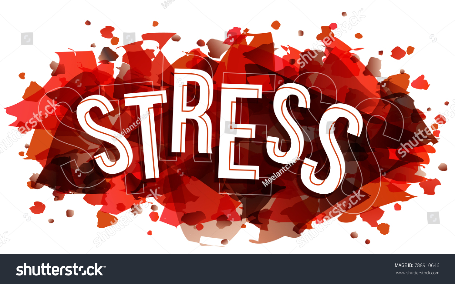 Vector Creative Illustration Stress Word Stock Vector (Royalty Free ...