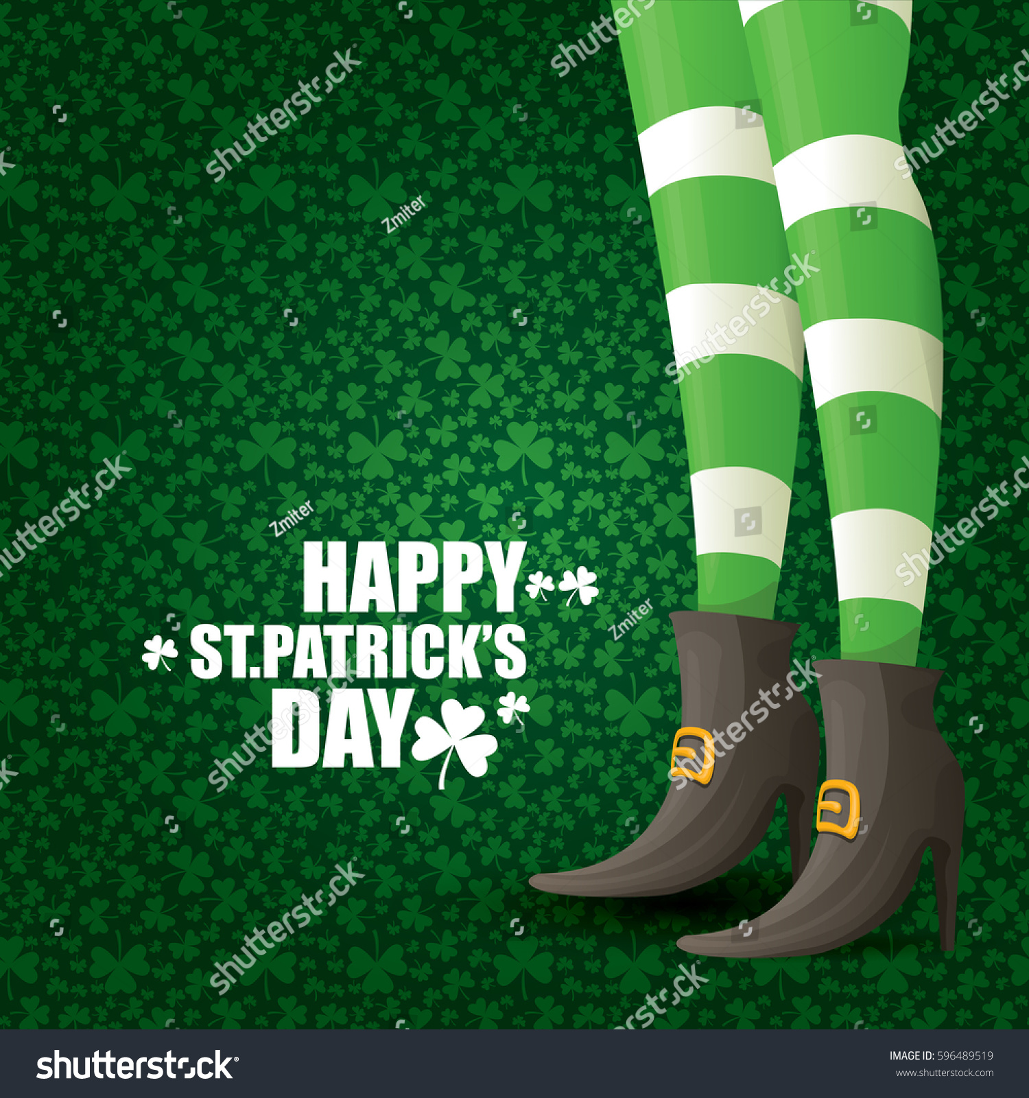 Vector Creative Saint Patrick Day Greeting Stock Vector 596489519 ...