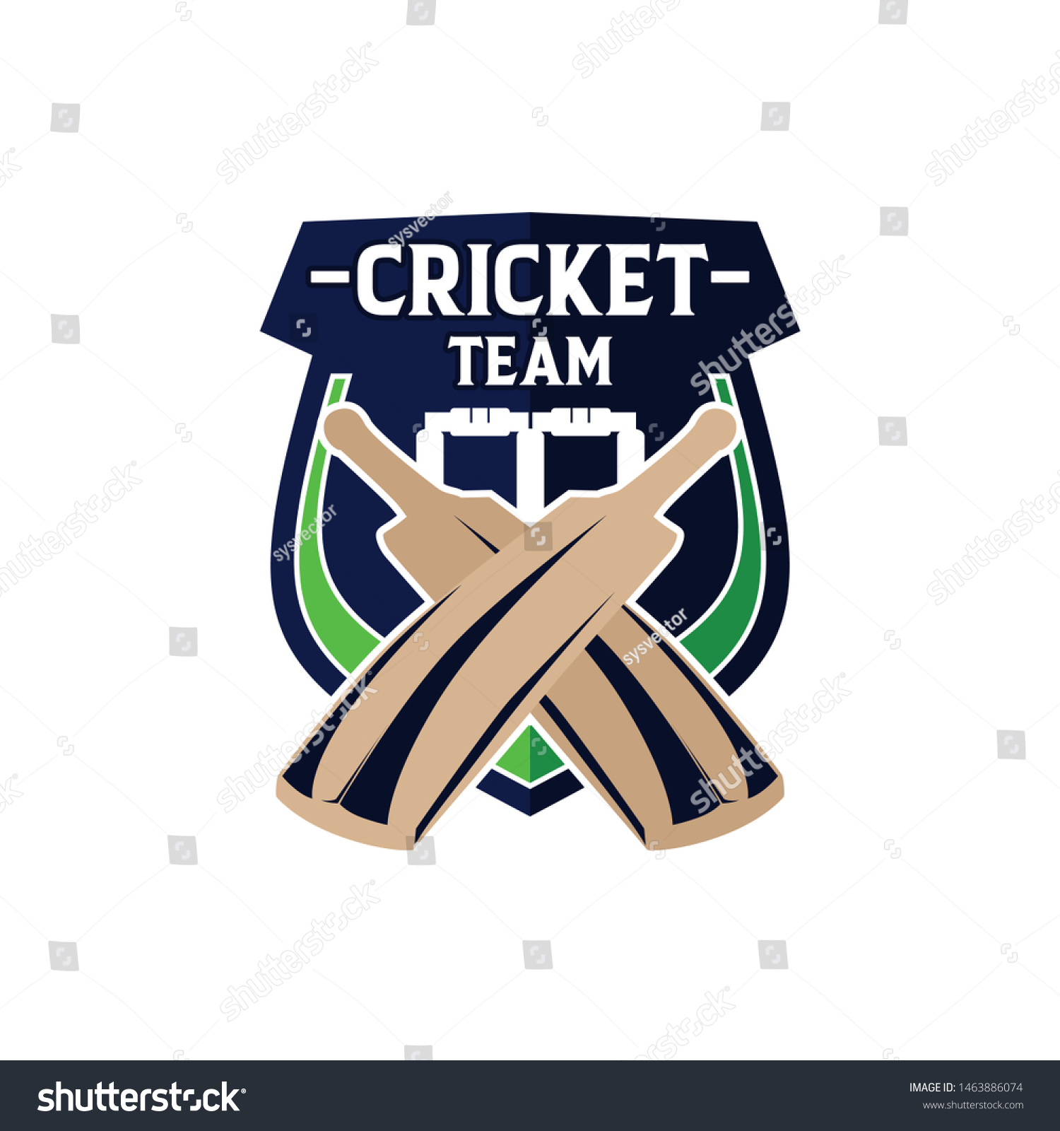 Vector Cricket Sport Vector Logo Silhouette Stock Vector (Royalty Free ...