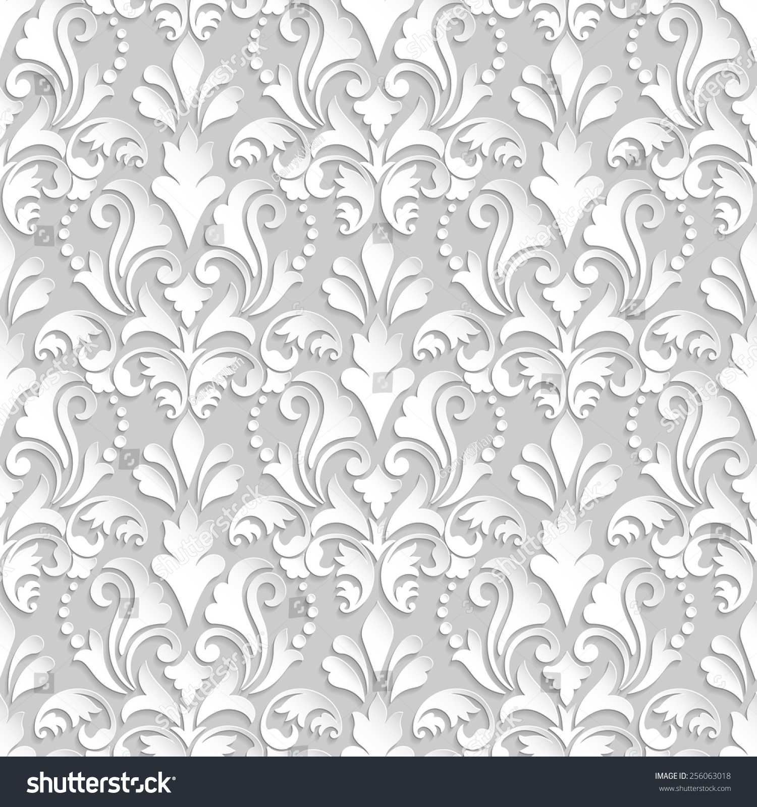 Vector Damask Seamless Pattern Background Elegant Stock Vector (Royalty ...