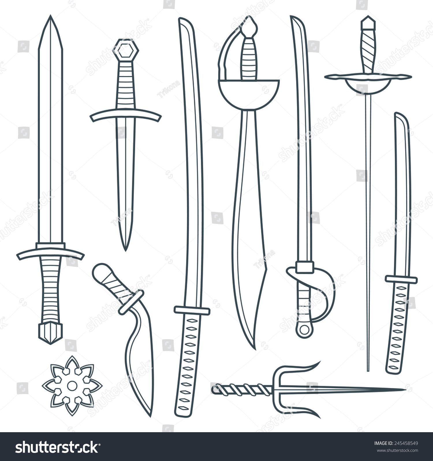 Vector Dark Gray Outline Cold Medieval Lager-vektor 245458549 ...