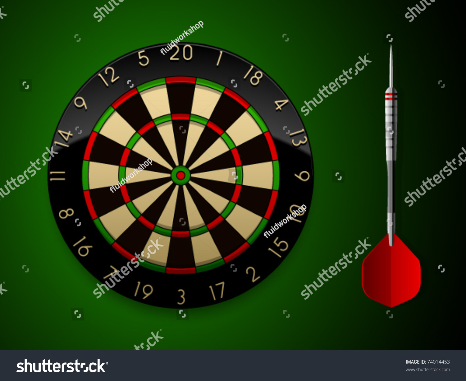 Vector Dartboard With Dart - 74014453 : Shutterstock