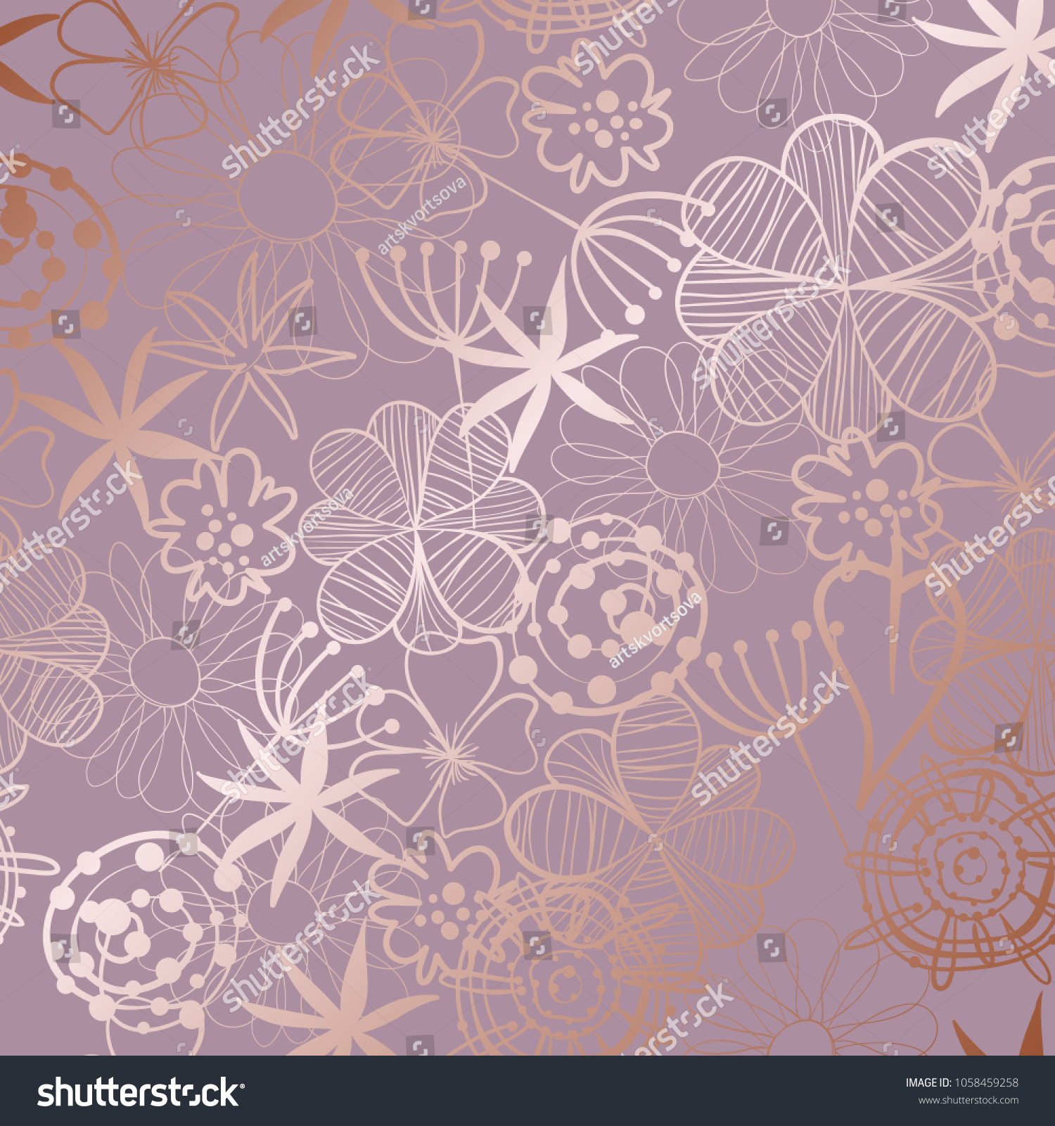 Vector Decorative Floral Background Imitation Pink Royalty Free