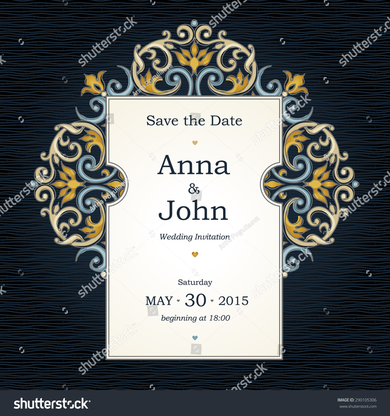 Vector Decorative Frame Victorian Style Floral Stock Vector Royalty Free