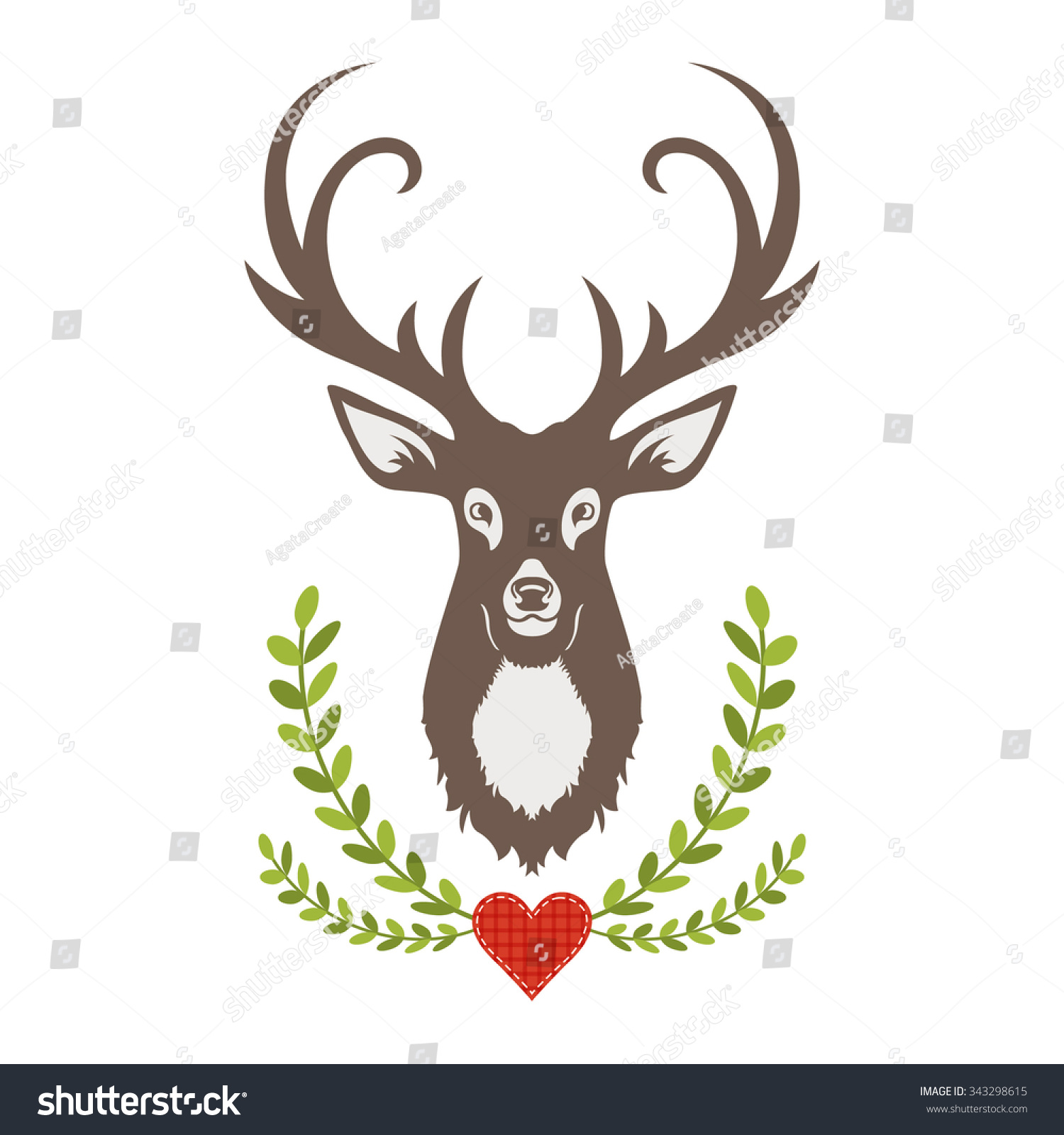 Vector Deer Design - 343298615 : Shutterstock