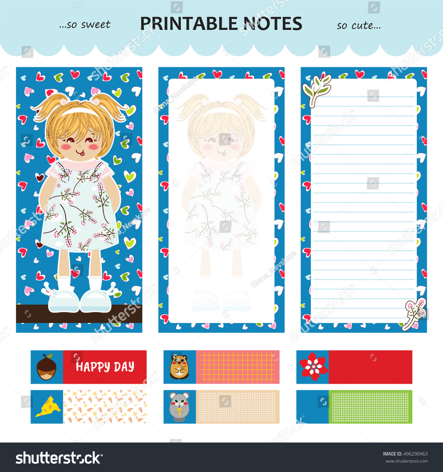 vector design printable notes cover pages stock vector royalty free 496290463 shutterstock