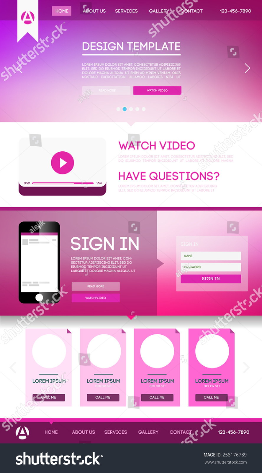 website page layout template