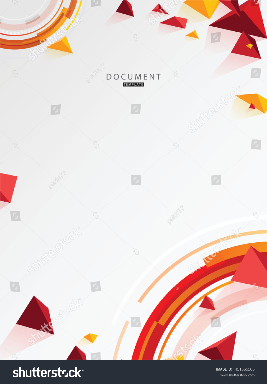 Vector Document Design Template Abstract Polygonal Stock Vector ...