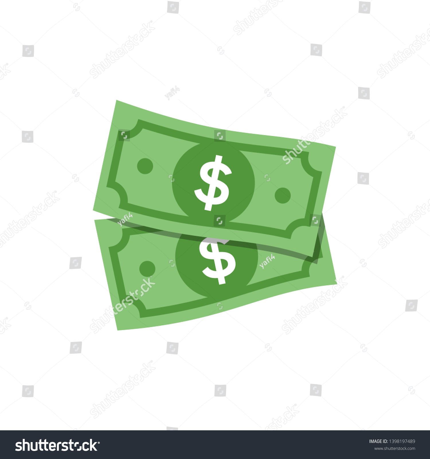 SVG of Vector Dollar sign, two money dollar icon, dollar bill symbol svg