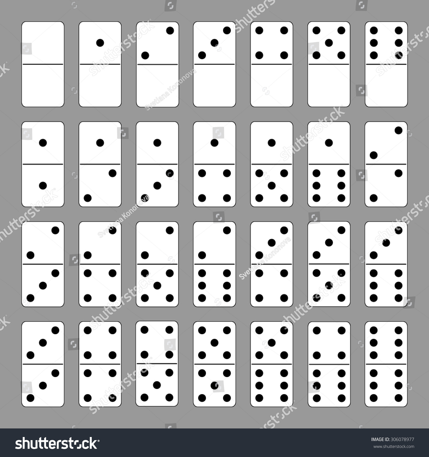 Vector Domino Set. Backgrounds & Textures Shop. - 306078977 : Shutterstock