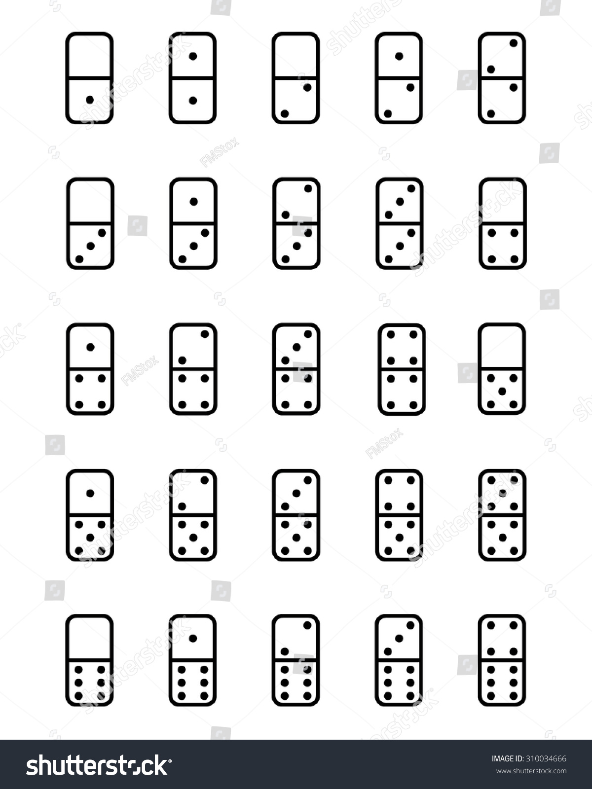 Vector Dominos Pieces - 310034666 : Shutterstock