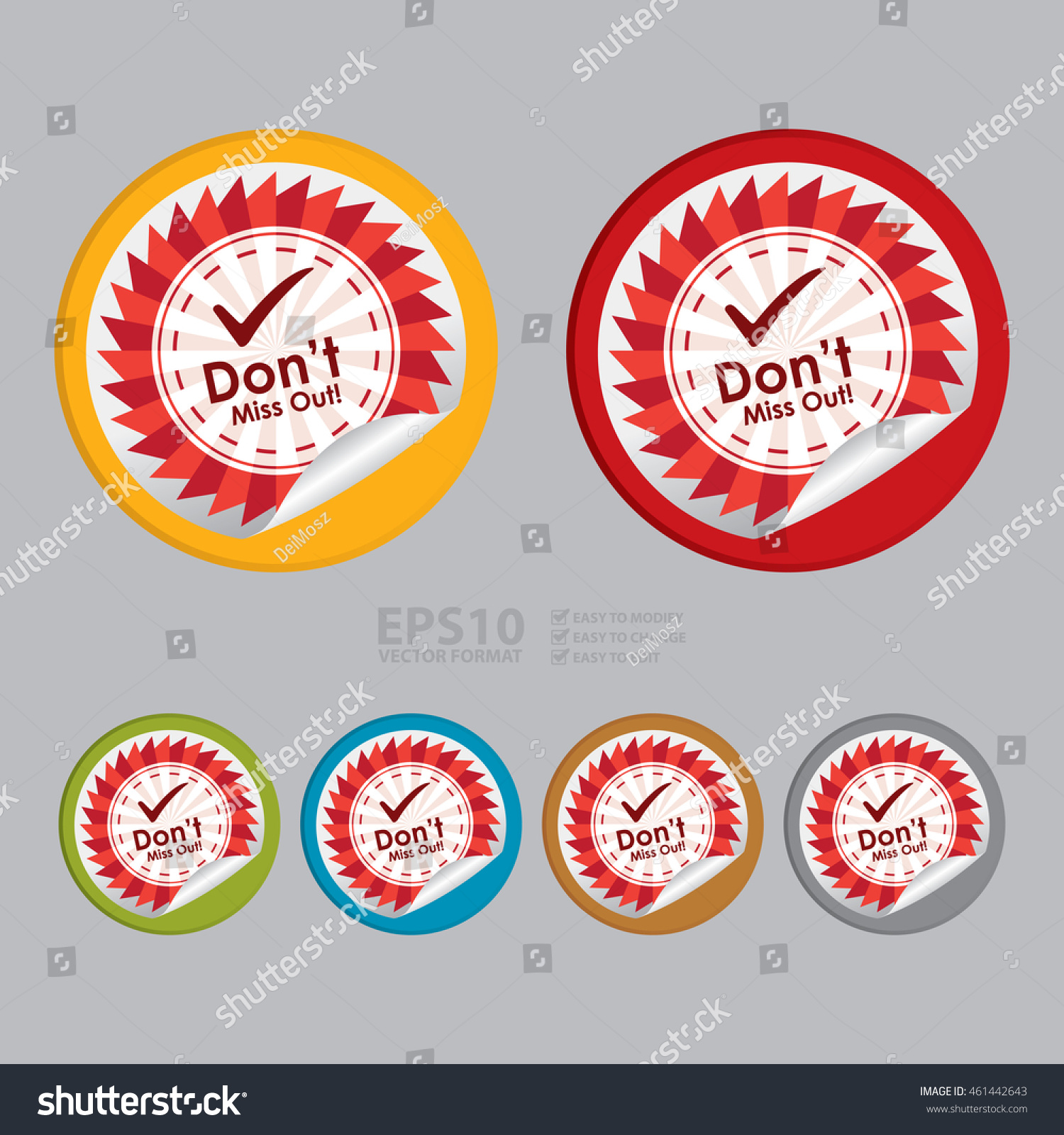 Vector Dont Miss Out Infographics Icon Stock Vector Royalty Free