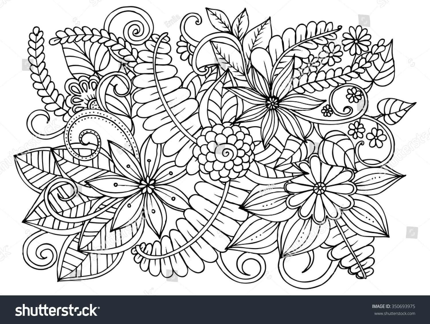 Black And White Flower Coloring Pages 8