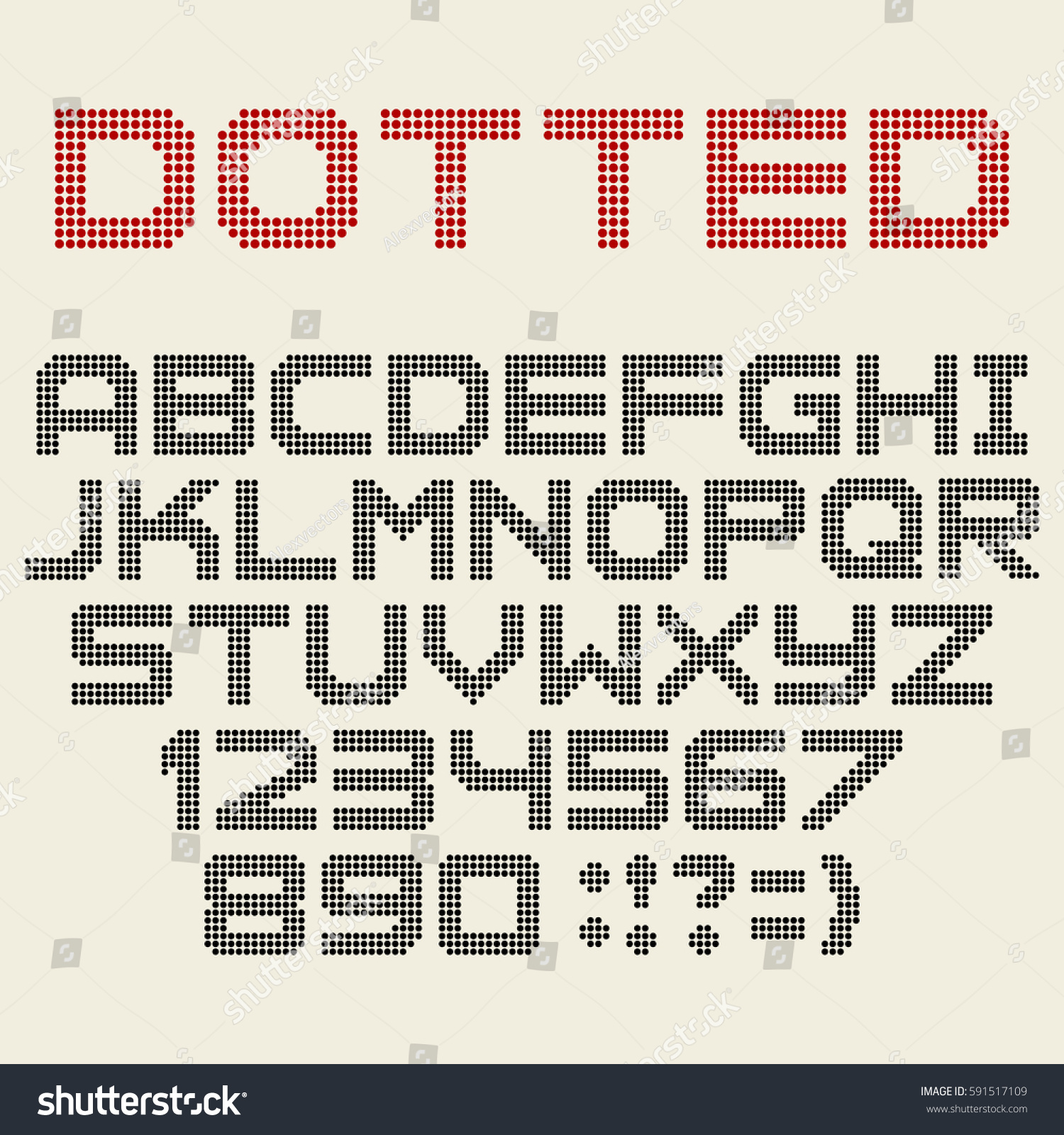 SVG of Vector dotted font svg