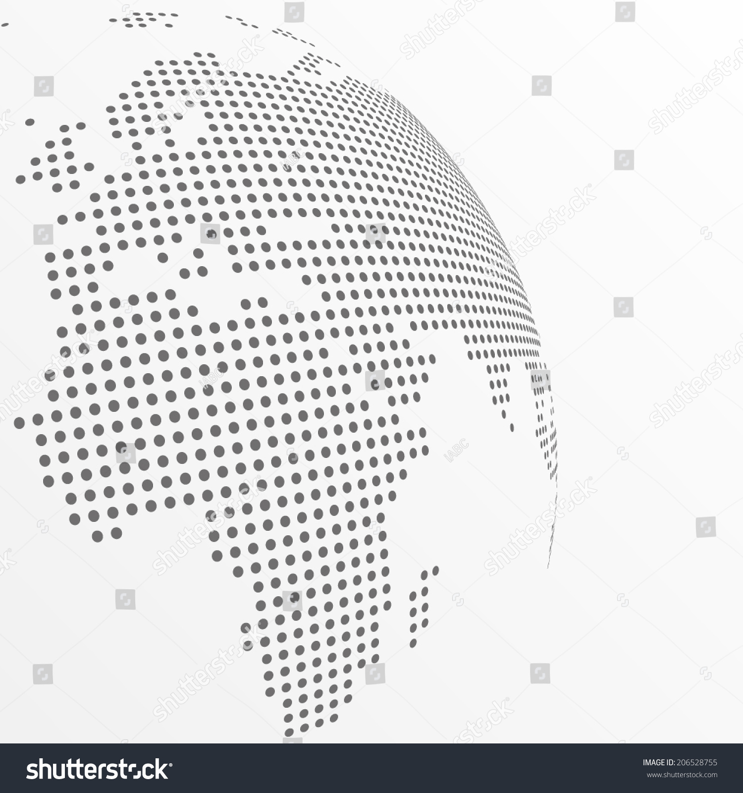 Vector Dotted Globe Stock Vector Royalty Free Shutterstock