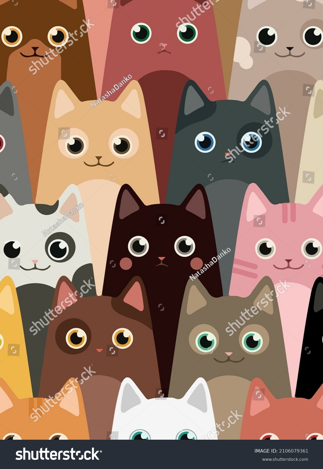 Vector Drawing Background Screensaver Cats Pets Stock Vector (Royalty ...
