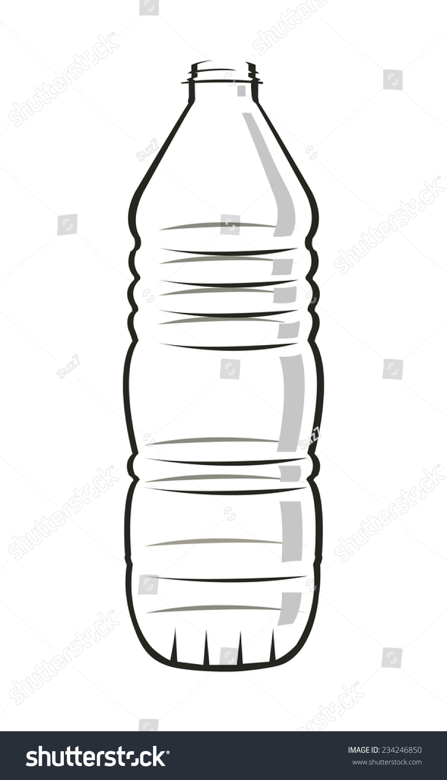 Vector Drawing Plastic Bottle Stock Vector (Royalty Free) 234246850