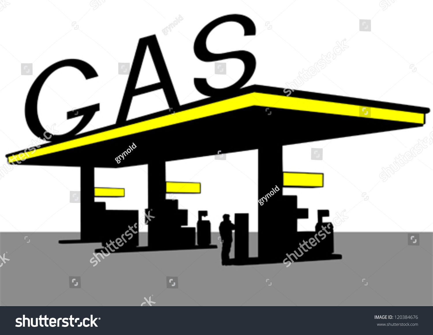 It is a picture of Hilaire Gas Station Drawing It is a graphic of Hilaire Gas Station Drawing