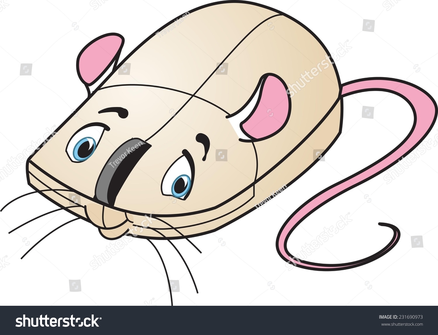 Vector Drawing Cartoon Computer Mouse Mouse Stock Vector Royalty