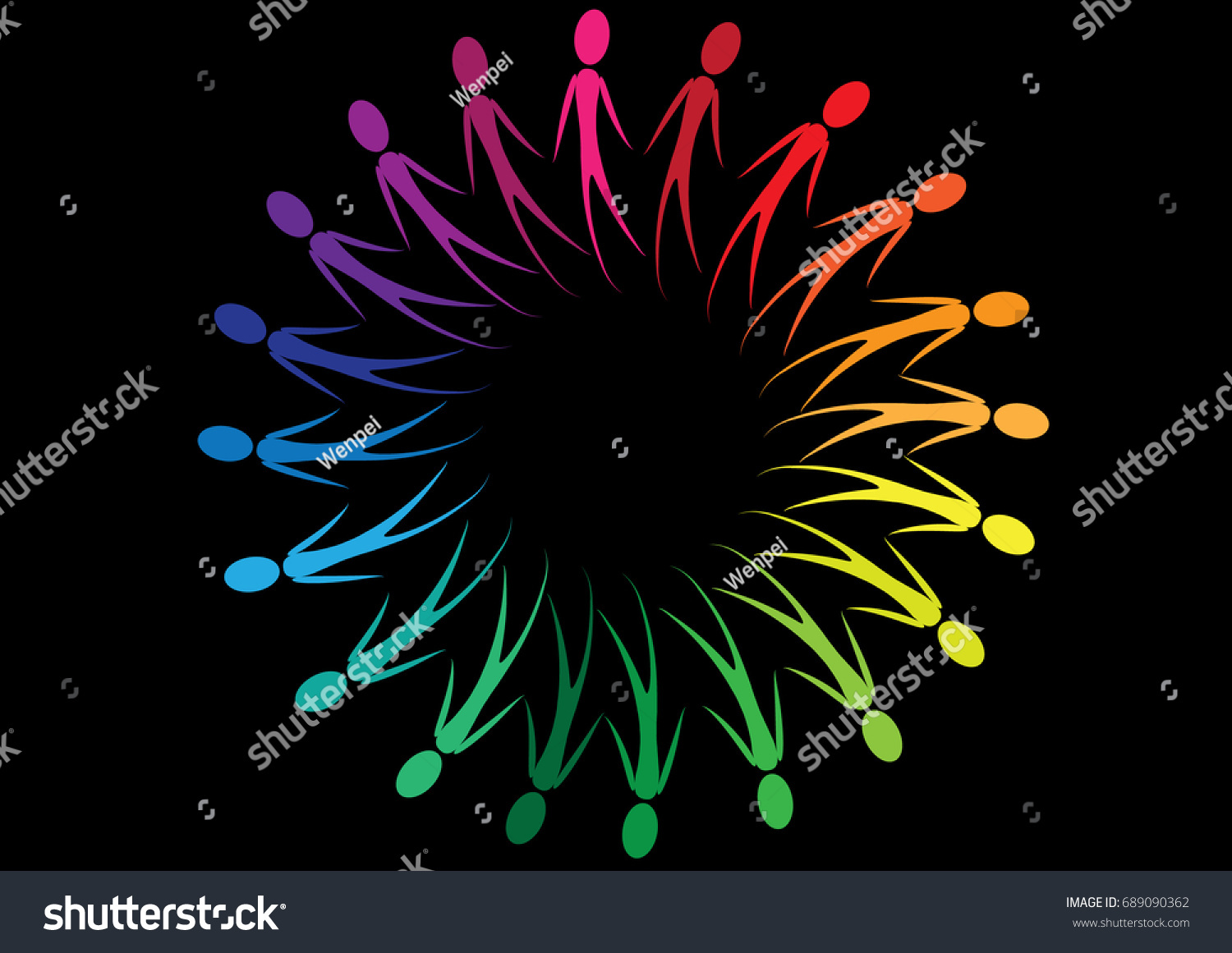 Vector Drawing People Icon Stock Vector (Royalty Free) 689090362