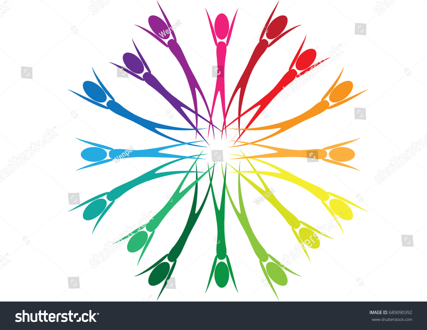 Vector Drawing People Icon Stock Vector (Royalty Free) 689090392 ...