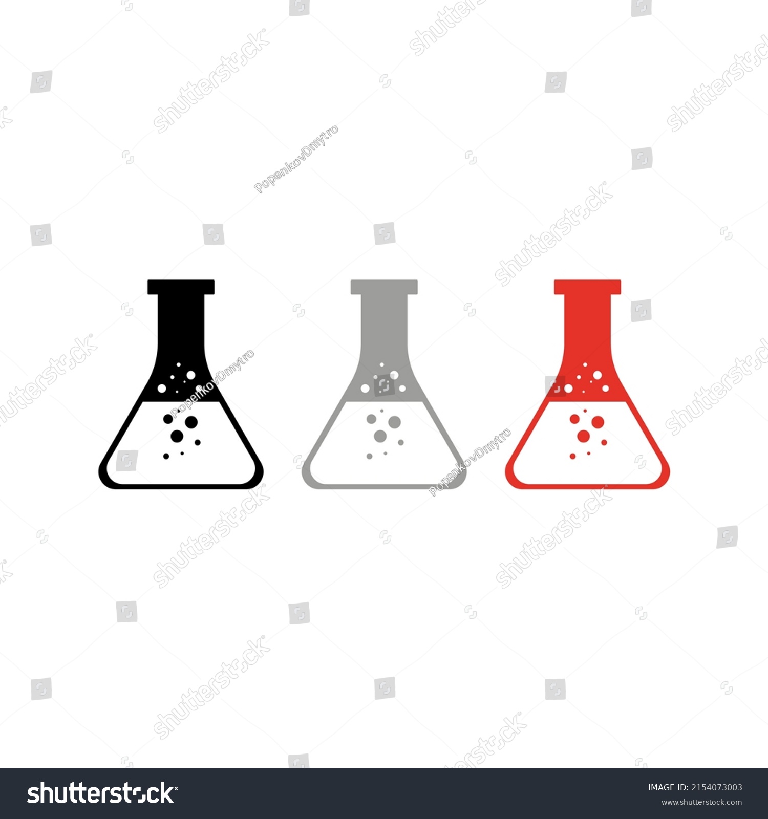 Vector Drawing Test Tube Bubbles Color Stock Vector (Royalty Free
