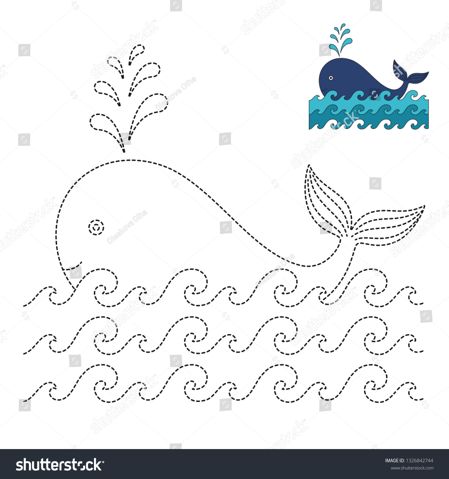 vector drawing worksheet preschool kids easy stock vector royalty free 1326842744 shutterstock