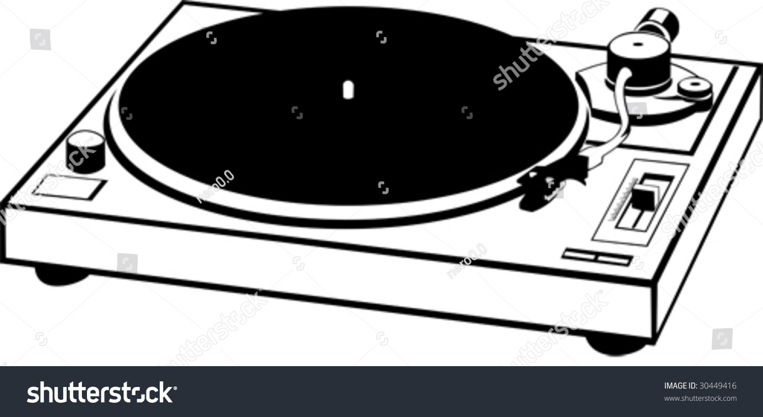 Vector Drawn Of A Record Player - 30449416 : Shutterstock