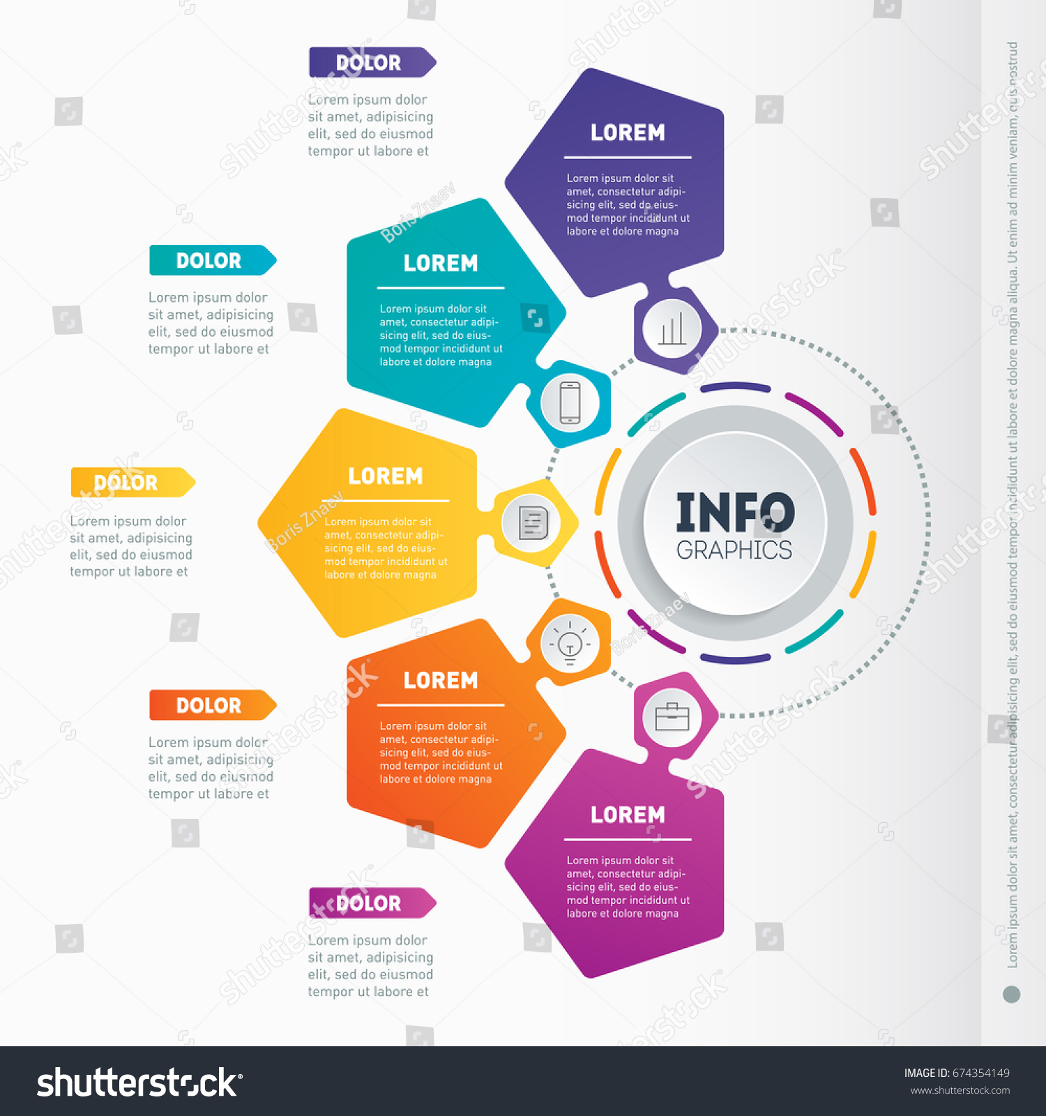 Vector Dynamic Infographics Technology Education Process Stock Vector ...