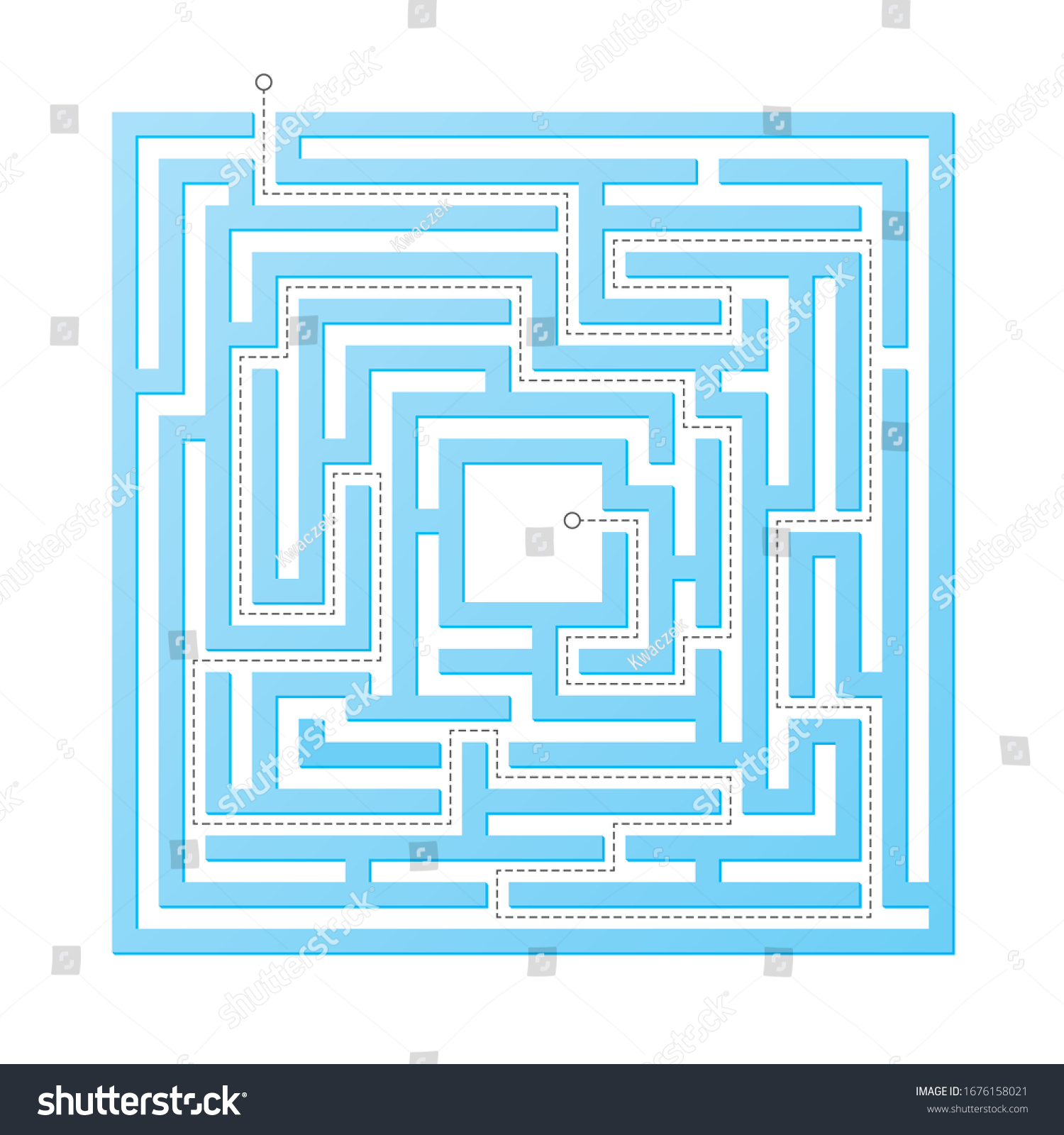 Vector Educational Square Maze Game Labirint Stock Vector (Royalty Free ...
