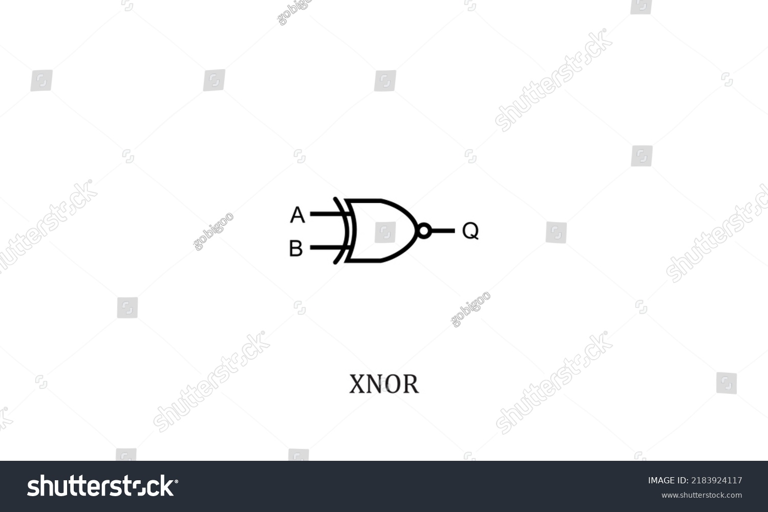 Vector Electronic Circuit Symbol Xnor Gate Stock Vector (Royalty Free ...