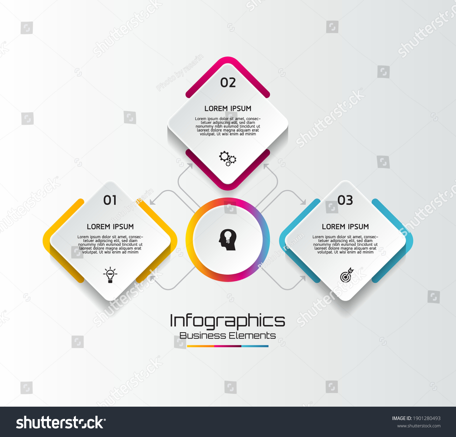 Vector Elements Infographics Presentation Chart Steps Stock Vector ...