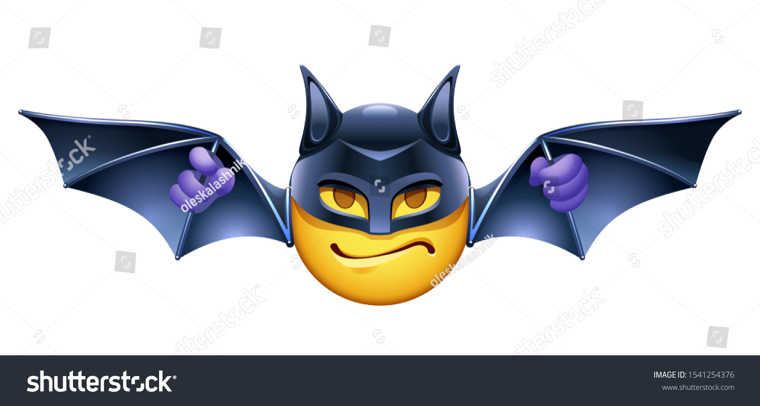 Vector Emoji Halloween Chat Smiley Smirking Stock Vector Royalty Free
