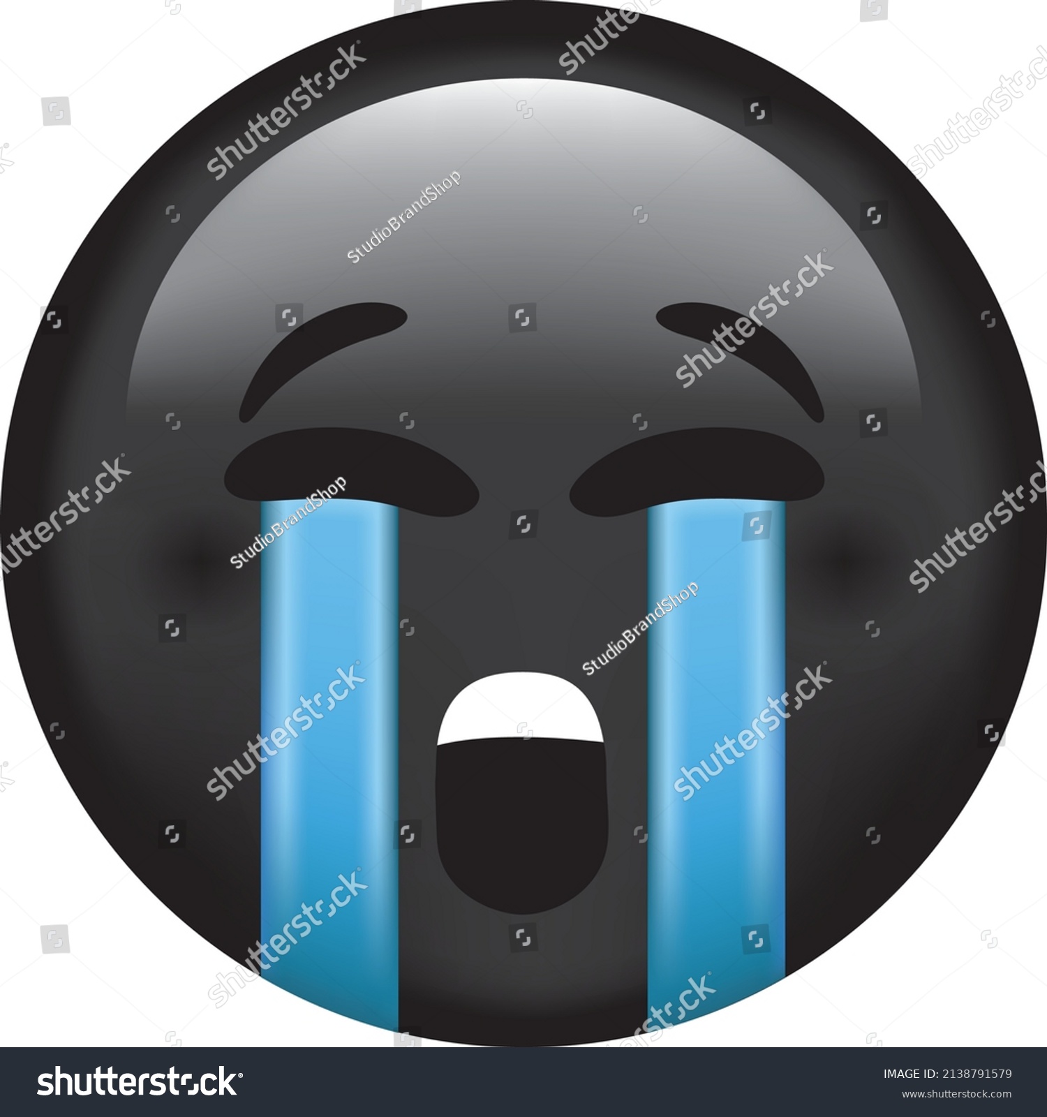Vector Emoji Sad Face Sad Face Stock Vector (Royalty Free) 2138791579 ...
