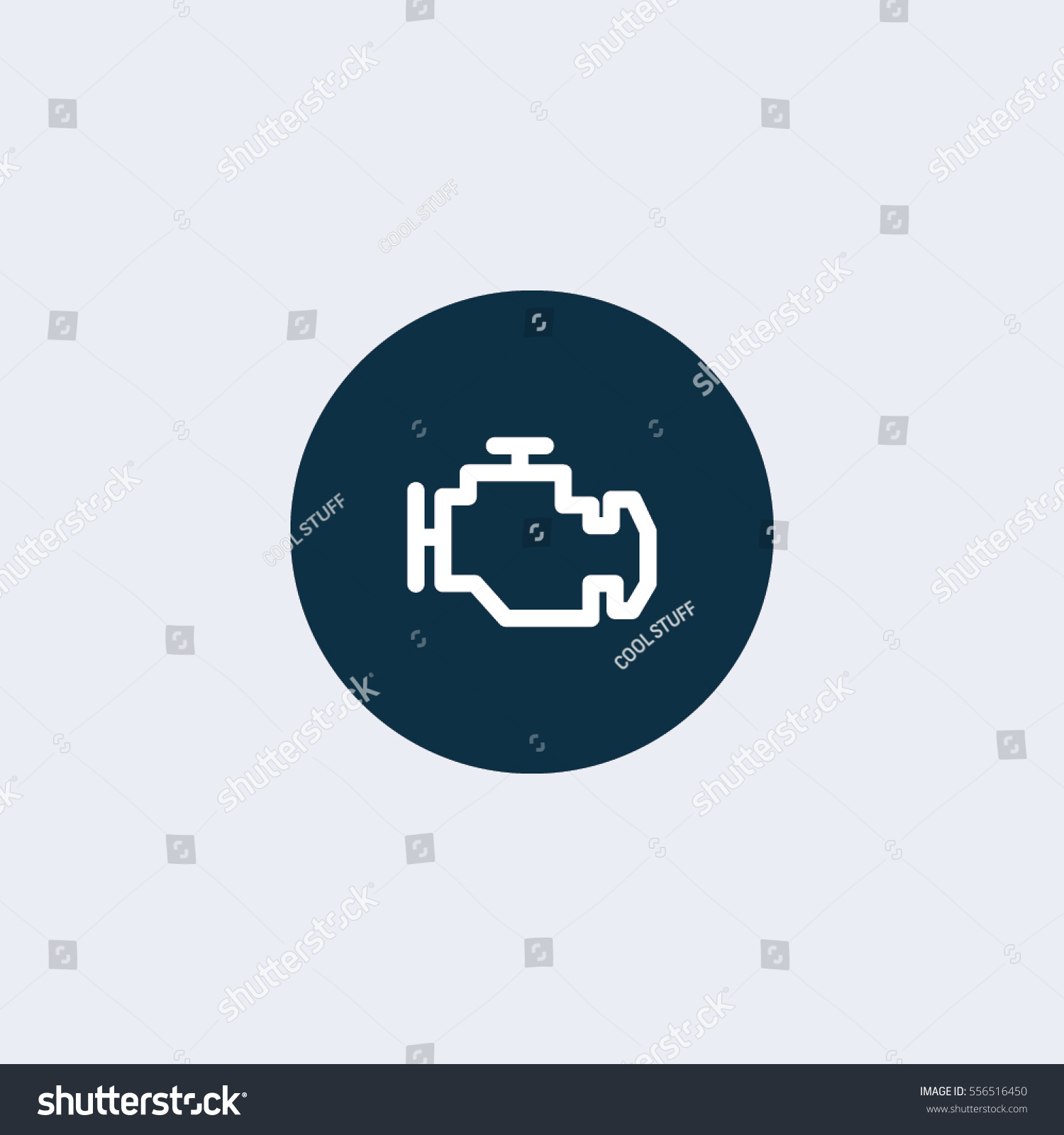 Vector Engine Icon Dashboard Sign Stock Vector (Royalty Free) 556516450 ...