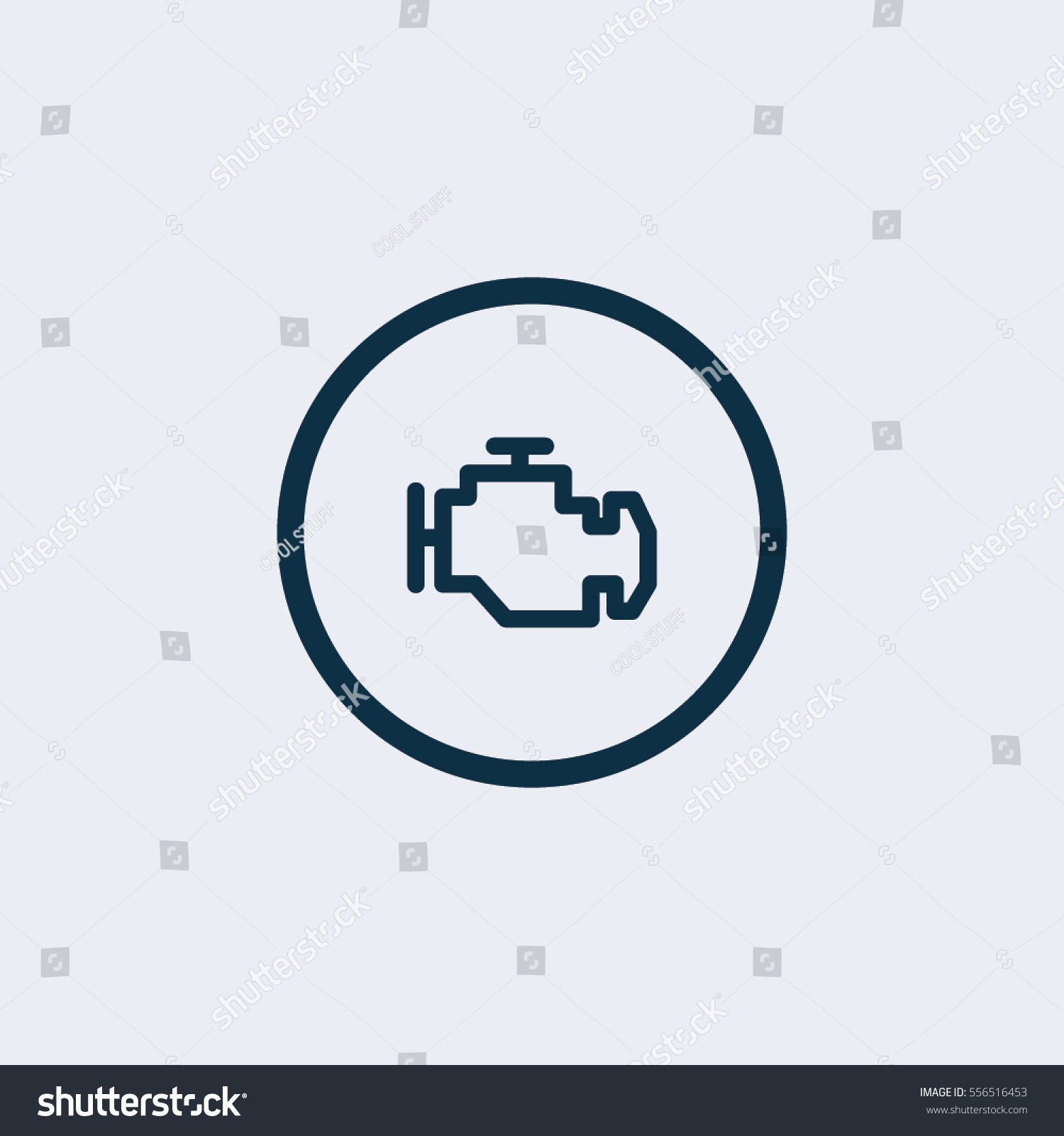 Vector Engine Icon Dashboard Sign Stock Vector (Royalty Free) 556516453