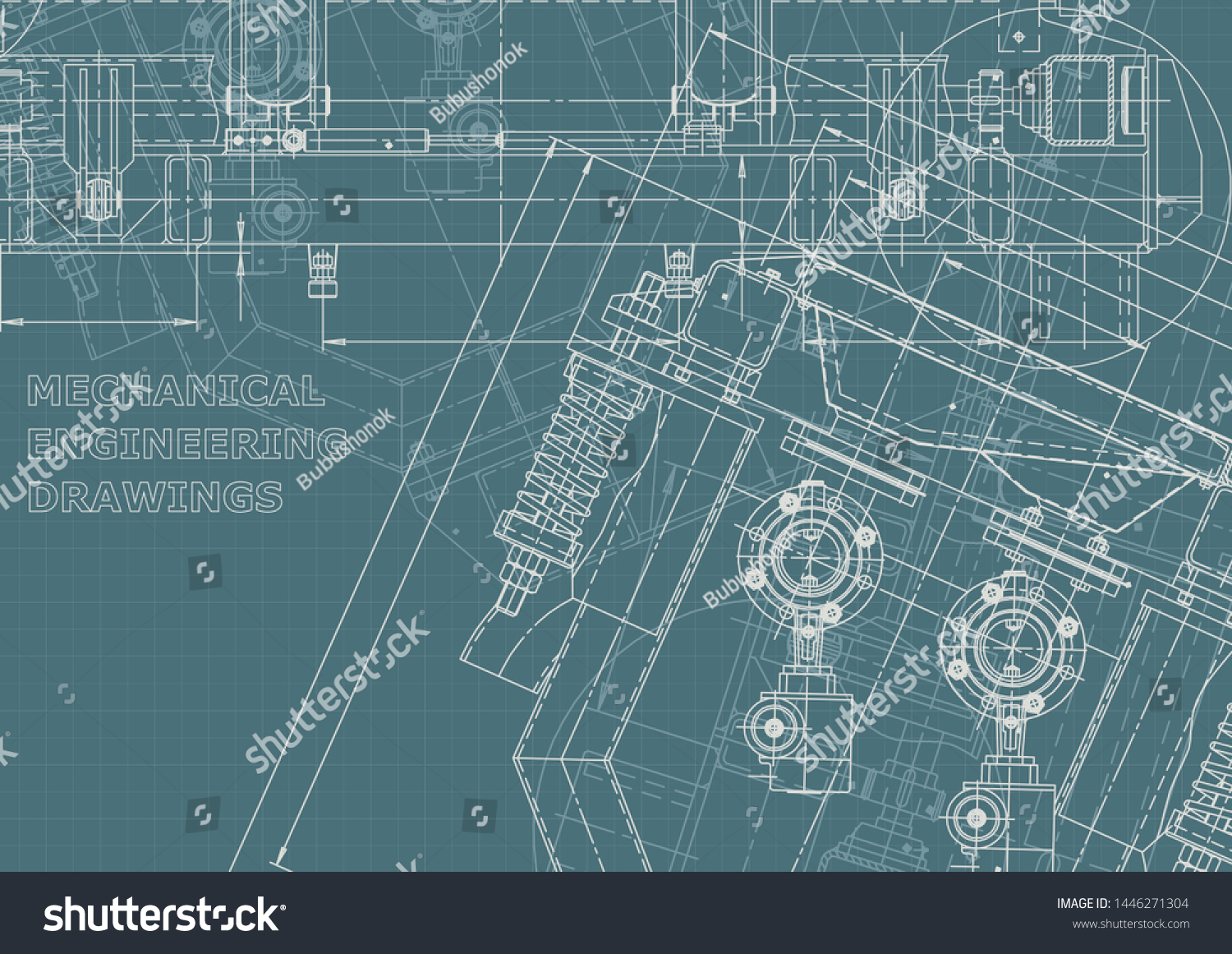 Vector Engineering Illustration Engineering Drawing Technical Stock ...