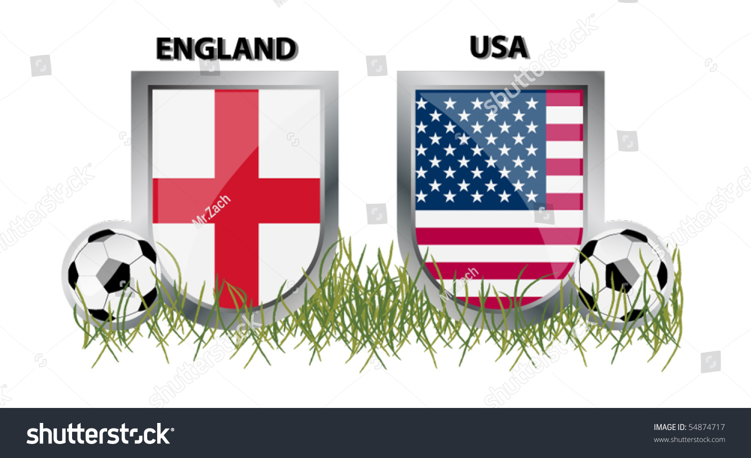 Vector England Vs Usa Stock Vector Royalty Free 54874717