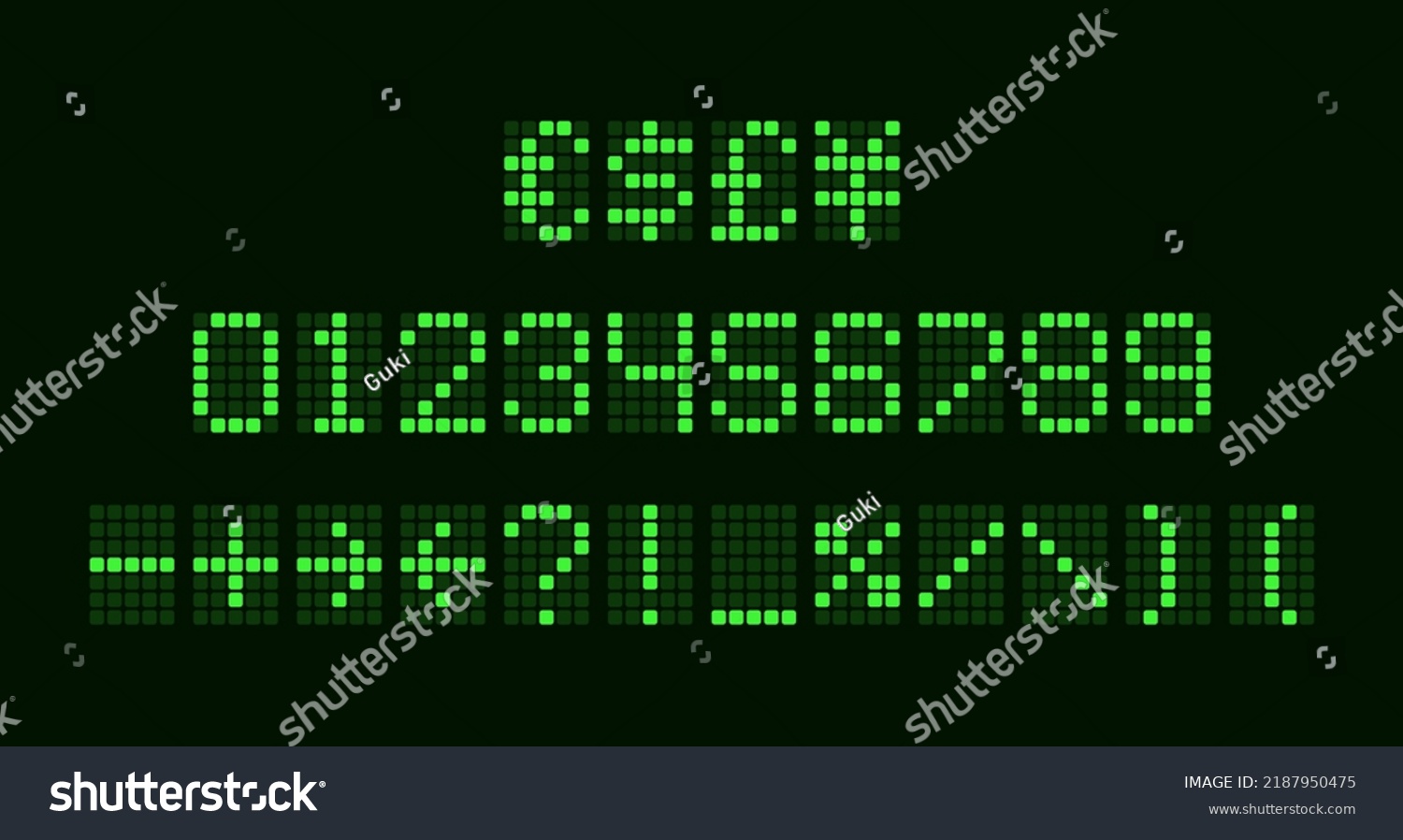 SVG of Vector exchange money rate green screenboard. Sport billboard score. Neon led display typeface mockup. Web airport arrival panel. Digital numbers and signs. Financial pixel icon set. Binary font svg