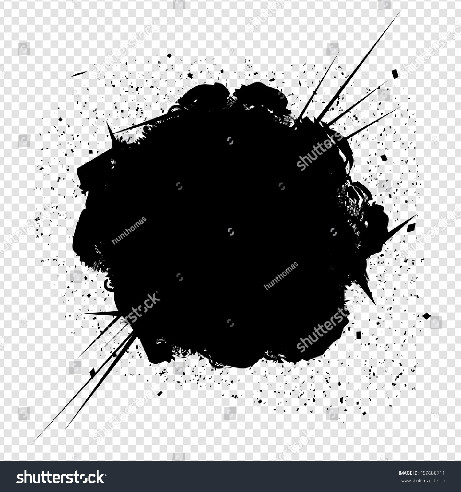 Vector Explosion Isolated On Transparent Background Stock Vector