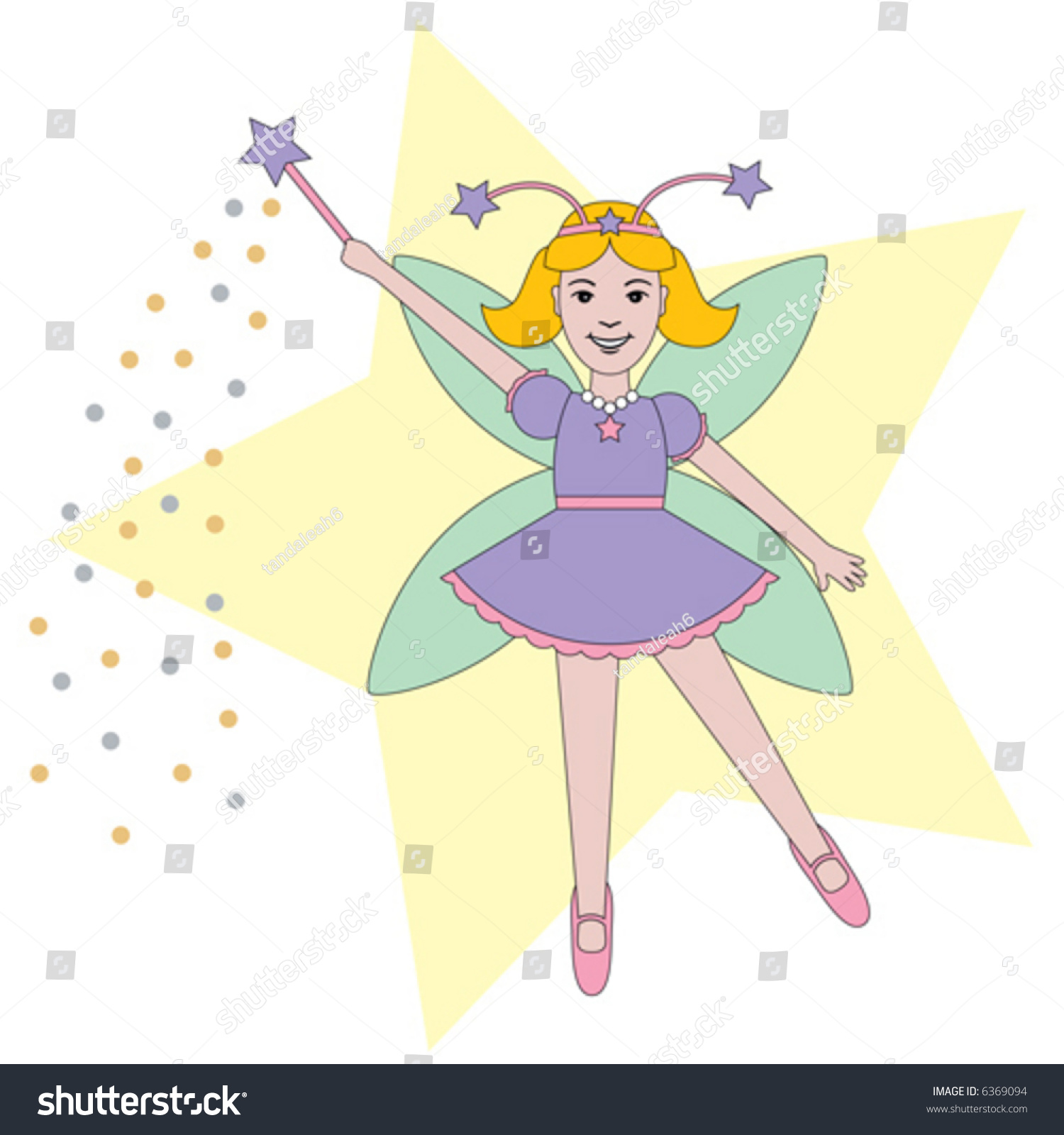 Vector Fairy Child Sprinkles Pixie Dust Stock Vector Royalty Free