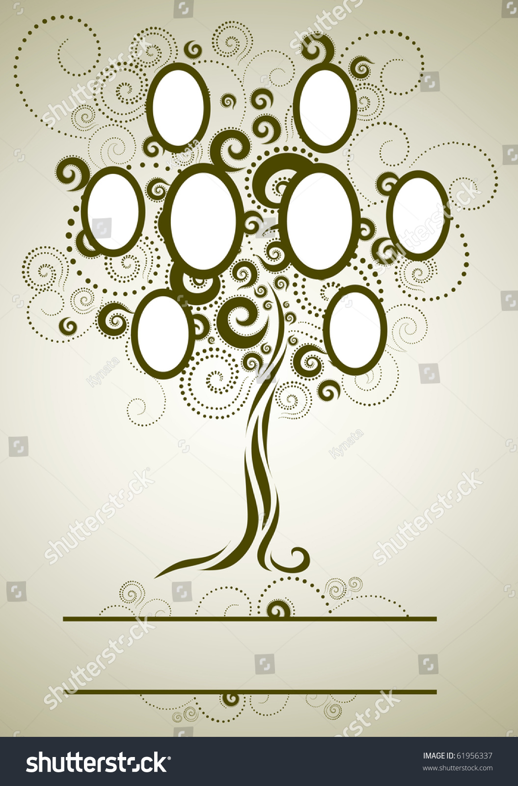 Vector Family Tree Design Frames Autumn Stock Vector 61956337 Shutterstock Vector Family Tree Design With Frames And Autumn Leafs Place For Text