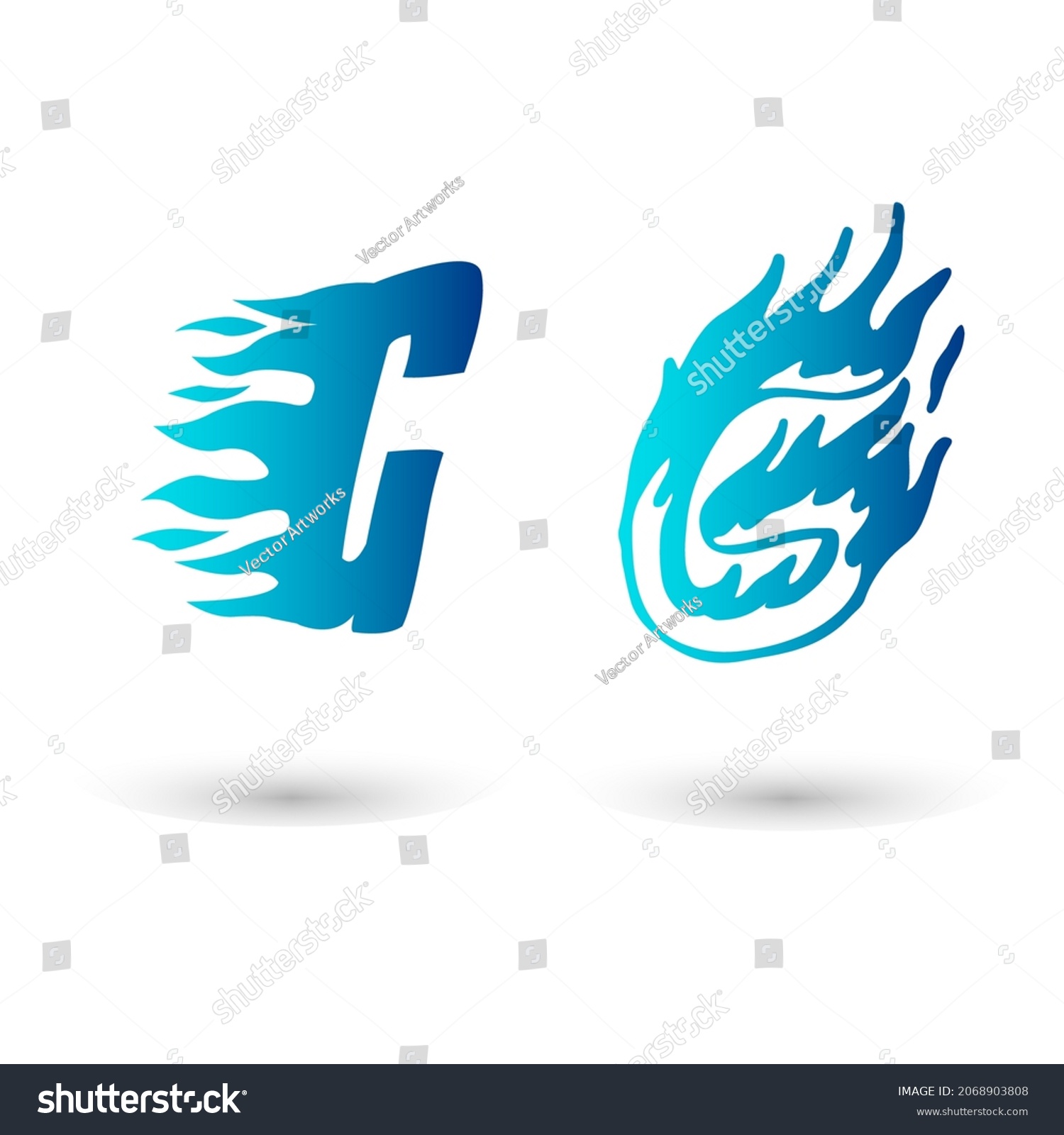 Vector Fire Letter G Typography Stock Vector (Royalty Free) 2068903808 ...