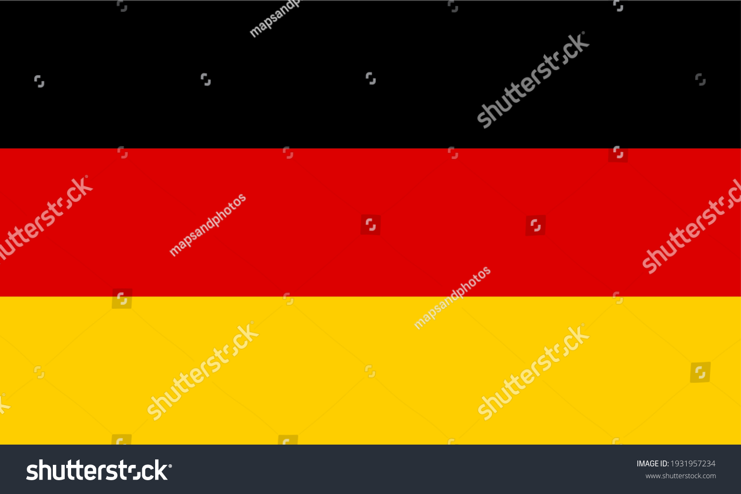 Vector Flag Germany Accurate Dimensions Official Stock Vector (Royalty ...