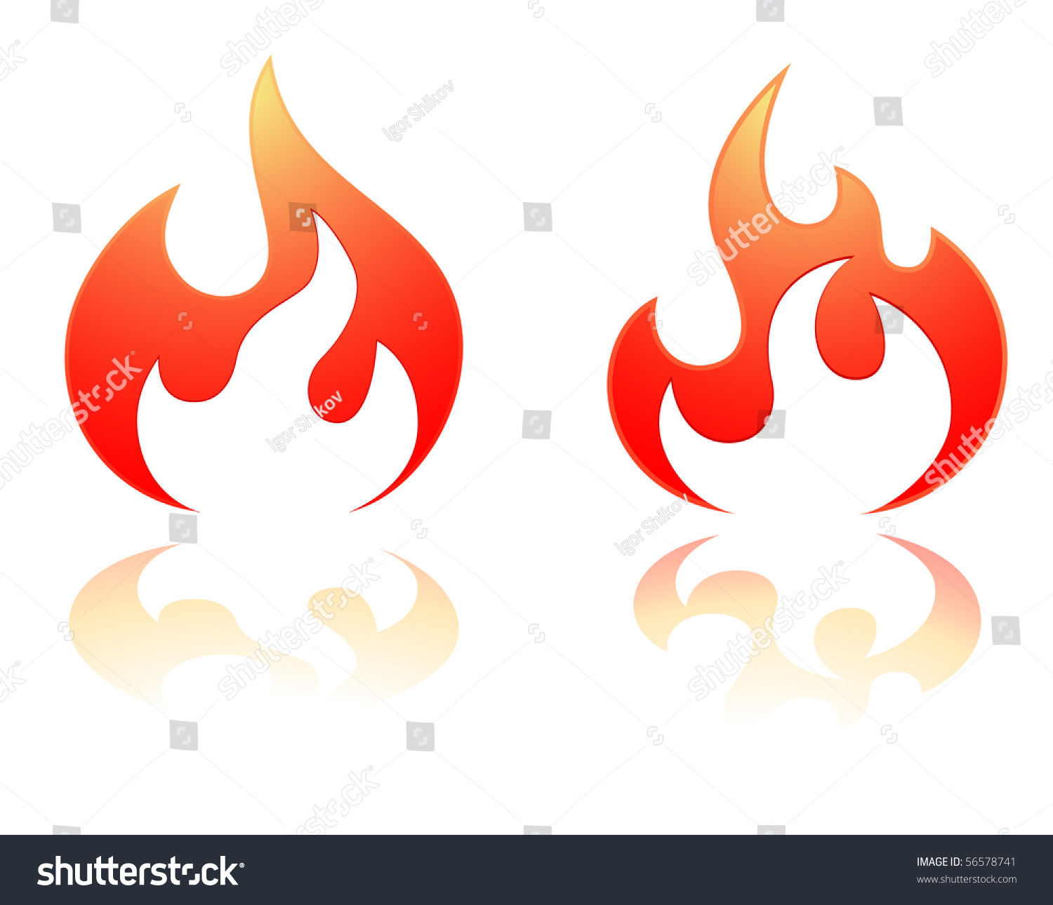 Vector Flame Icon Stock Vector (Royalty Free) 56578741 - Shutterstock