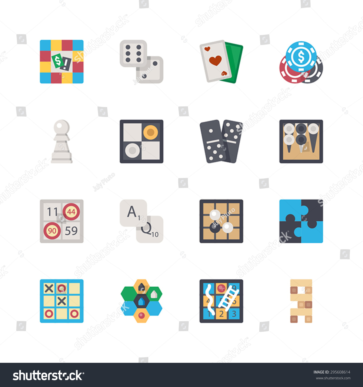 SVG of Vector flat board games set. Board game, dice, cards, poker, chess, checkers, dominoes, backgammon, bingo, letters, Go game, puzzle, tic-tac-toe, strategy, snakes and ladders, tower. svg