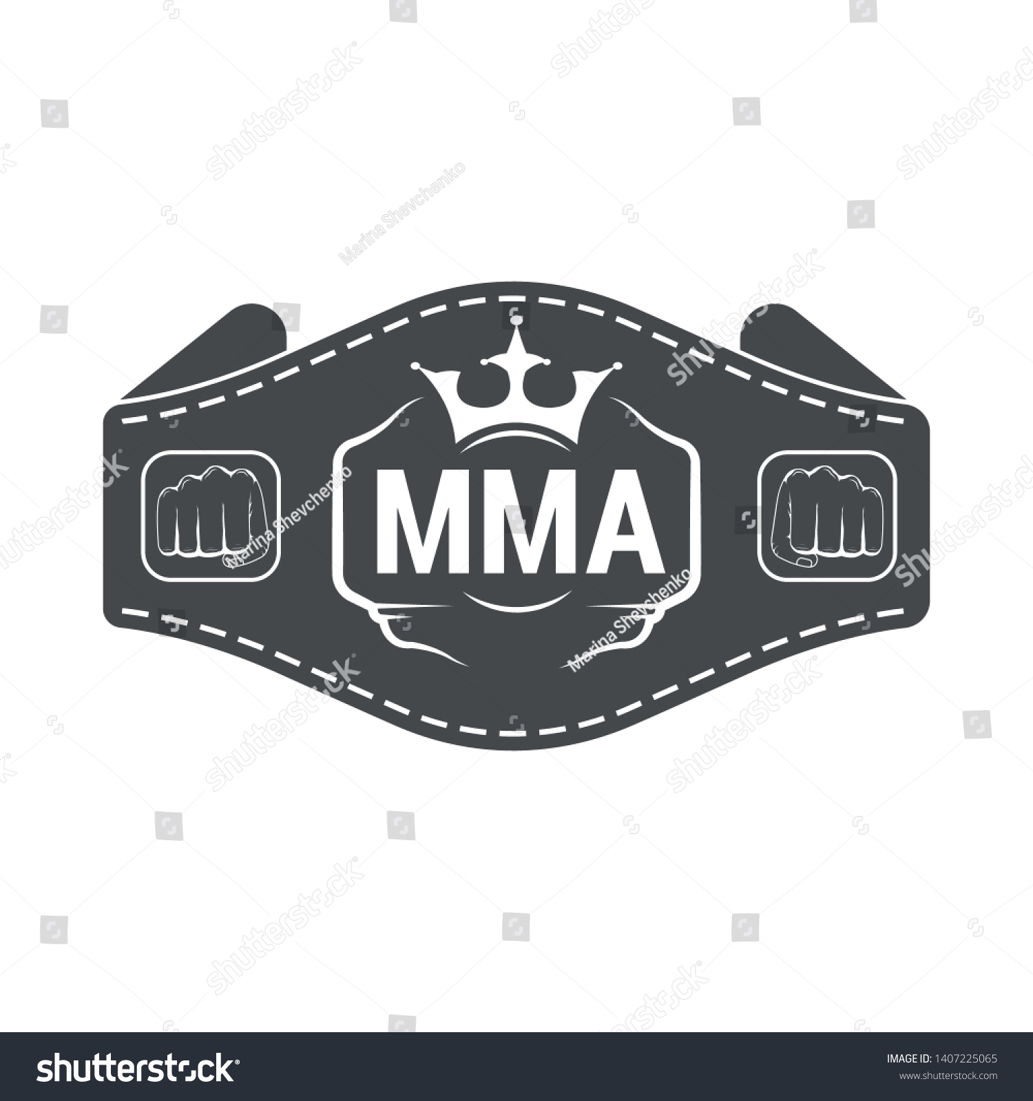 SVG of Vector flat logo. Belt for the winner in the MMA championship. svg